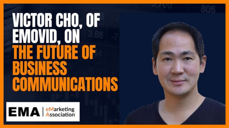 Artwork for Victor Cho, of Emovid, on the future of business communications